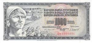 Jugoslawien p92d 1000 Dinara 1981